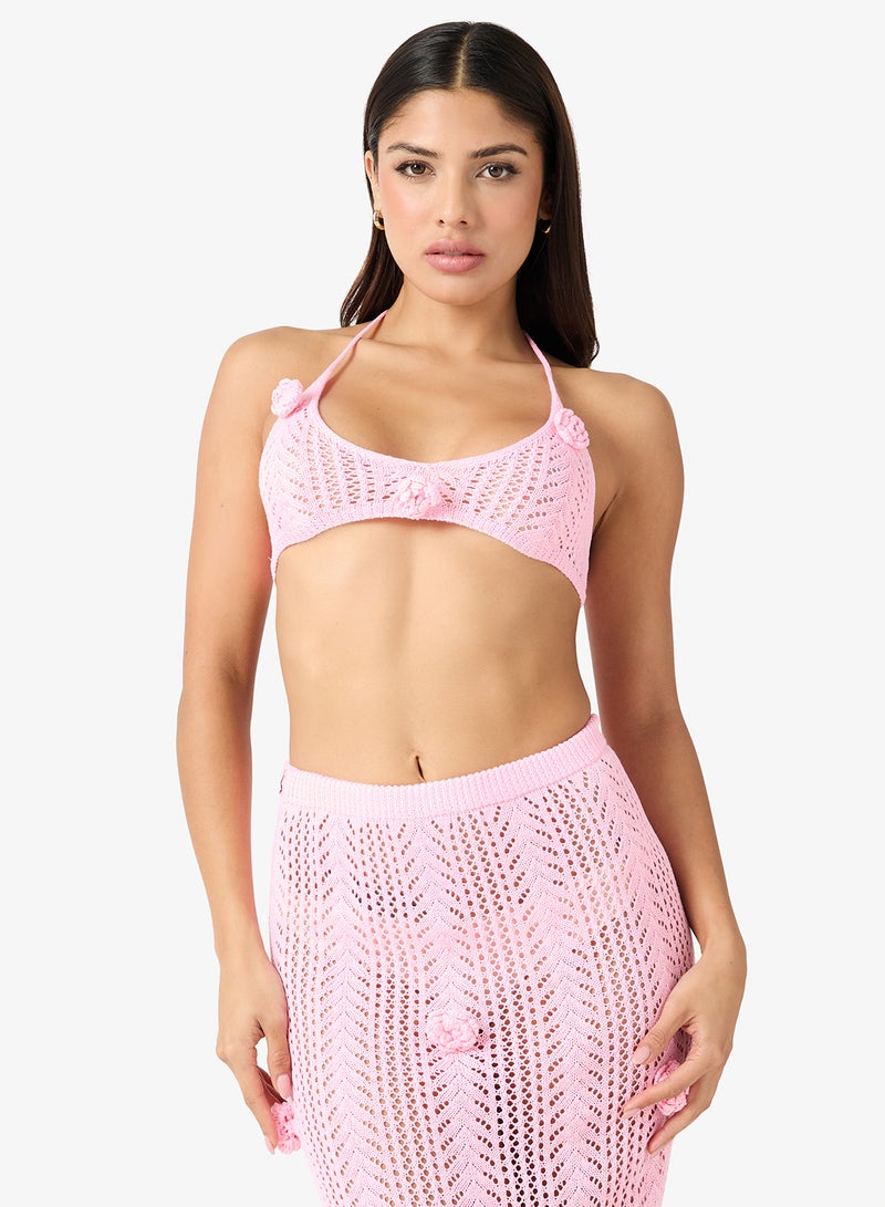 جينجر مجموعة توب بيكيني وتنورة كروشيه - Image 3